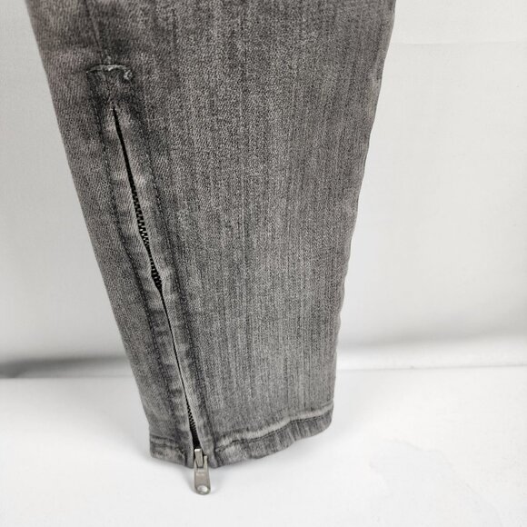 mnml Jeans Mens 30x33 Gray Skinny Leg Ankle Zip Button Fly Low Rise Denim - Picture 6 of 9
